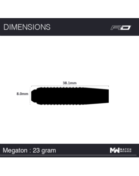 RED DRAGON rzutka dart MEGATON 80% steeltip