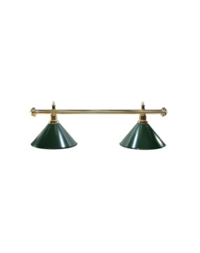 Lampa bilardowa ELEGANCE 2-klosze zielone, złoty